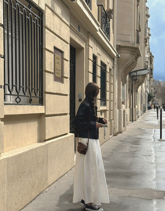 Aveline Cropped Leather Blazer